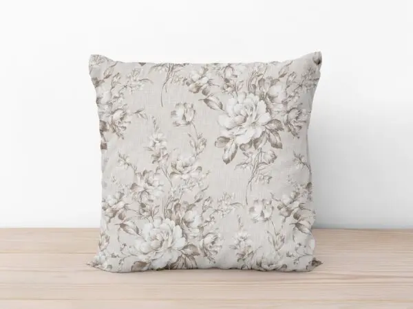 Povlak na polštář LONETA béžové květy značky Škodák