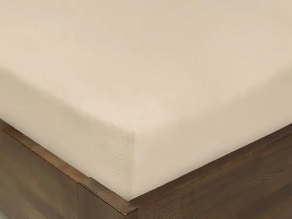 Napínací prostěradlo jersey tmavě béžové do školky značky Škodák.