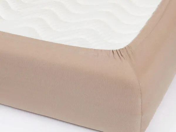 Dětské jersey napínací prostěradlo hnědošedé do postýlky značky Škodák