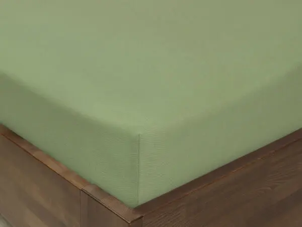 Dětské jersey napínací prostěradlo khaki do postýlky značky Škodák