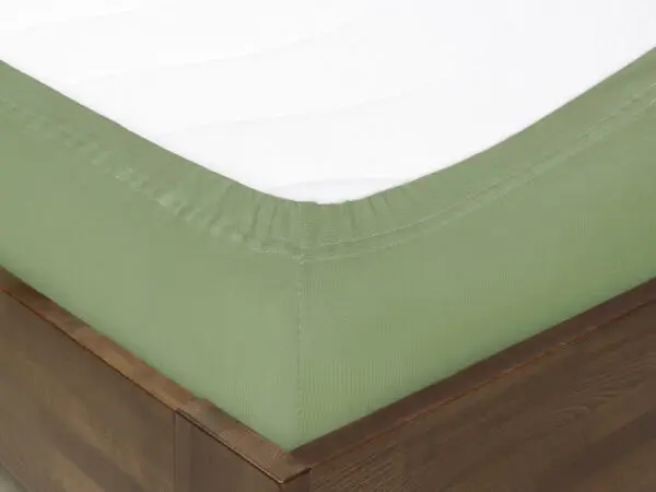 Dětské jersey napínací prostěradlo khaki do postýlky značky Škodák