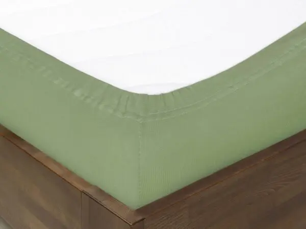 Dětské jersey napínací prostěradlo khaki do postýlky značky Škodák
