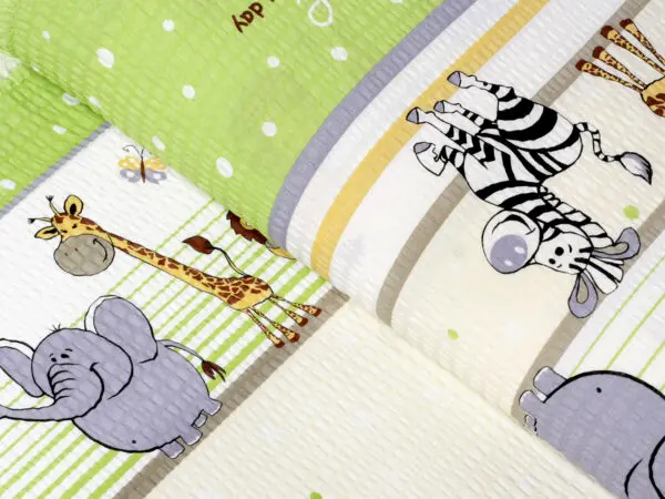 Krepové povlečení do školky slon, lev a zebra značky Škodák