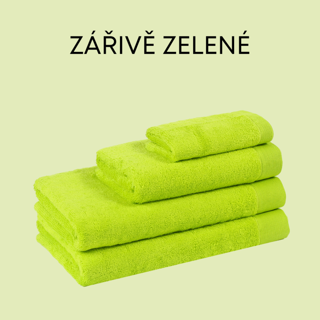 Zářivě zelené modalové ručníky