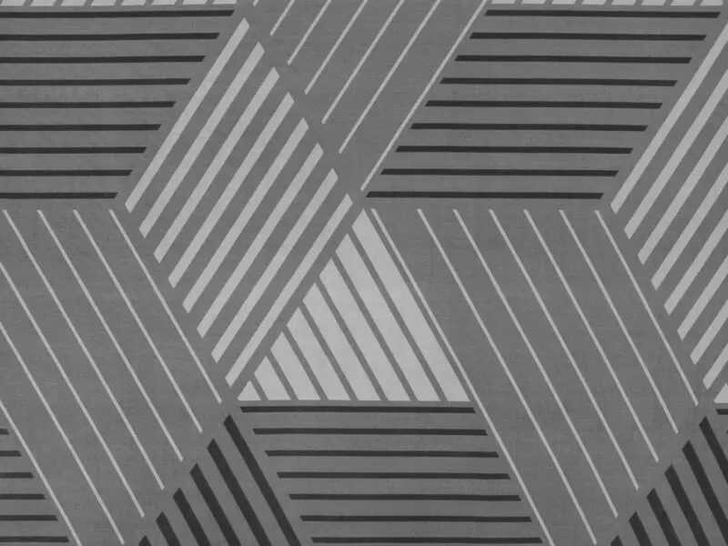 Bavlněná látka geometrické pruhy na šedé metráž značky Škodák