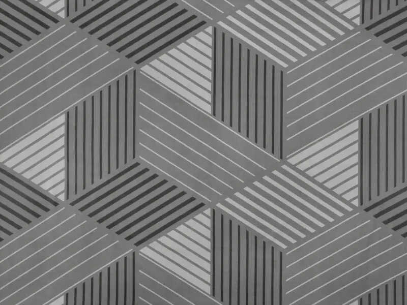 Bavlněná látka geometrické pruhy na šedé metráž značky Škodák