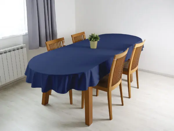 Oválný ubrus Loneta modrošedý značky Škodák
