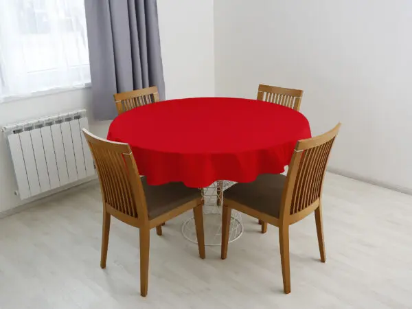 Kulatý ubrus Loneta červený značky Škodák