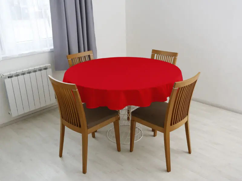 Kulatý ubrus Loneta červený značky Škodák