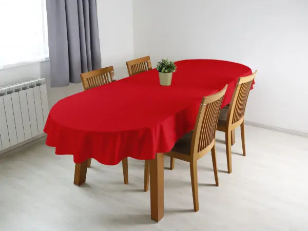 Oválný ubrus Loneta červený značky Škodák