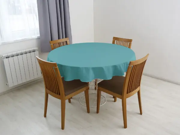 Kulatý ubrus Loneta petrolejový značky Škodák