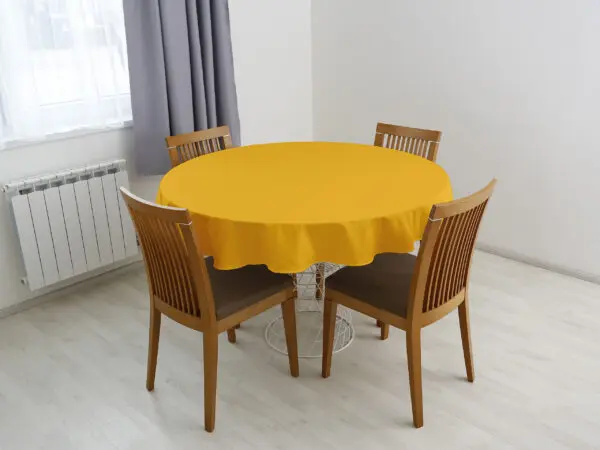 Kulatý ubrus Loneta mandarinkový značky Škodák