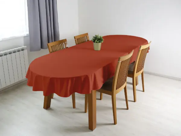 Oválný ubrus Loneta cihlový značky Škodák