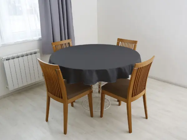 Kulatý ubrus Loneta šedý značky Škodák