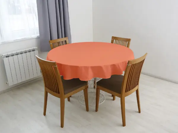 kulatý ubrus Loneta korálový značky Škodák