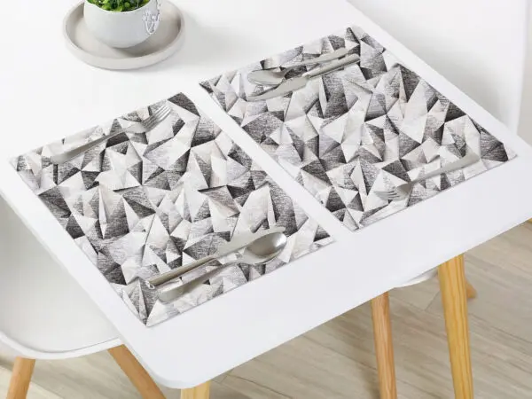 Prostírání Loneta šedočerné geometrické tvary značky Škodák