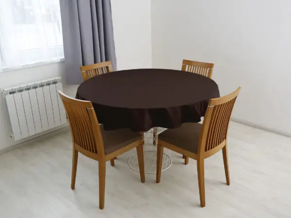 Kulatý ubrus Loneta čokoládový značky Škodák