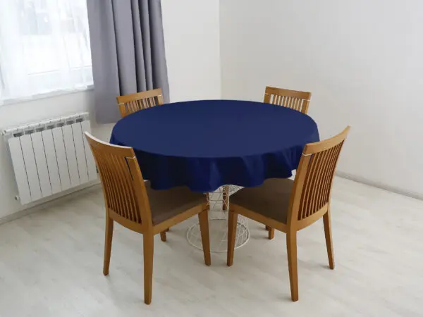 Kulatý ubrus Loneta tmavě modrý značky Škodák