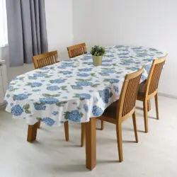 Oválný ubrus Loneta hortenzie modrá značky Škodák