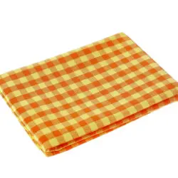 Utěrky kanafas oranžovo-žluté do školky značky Škodák