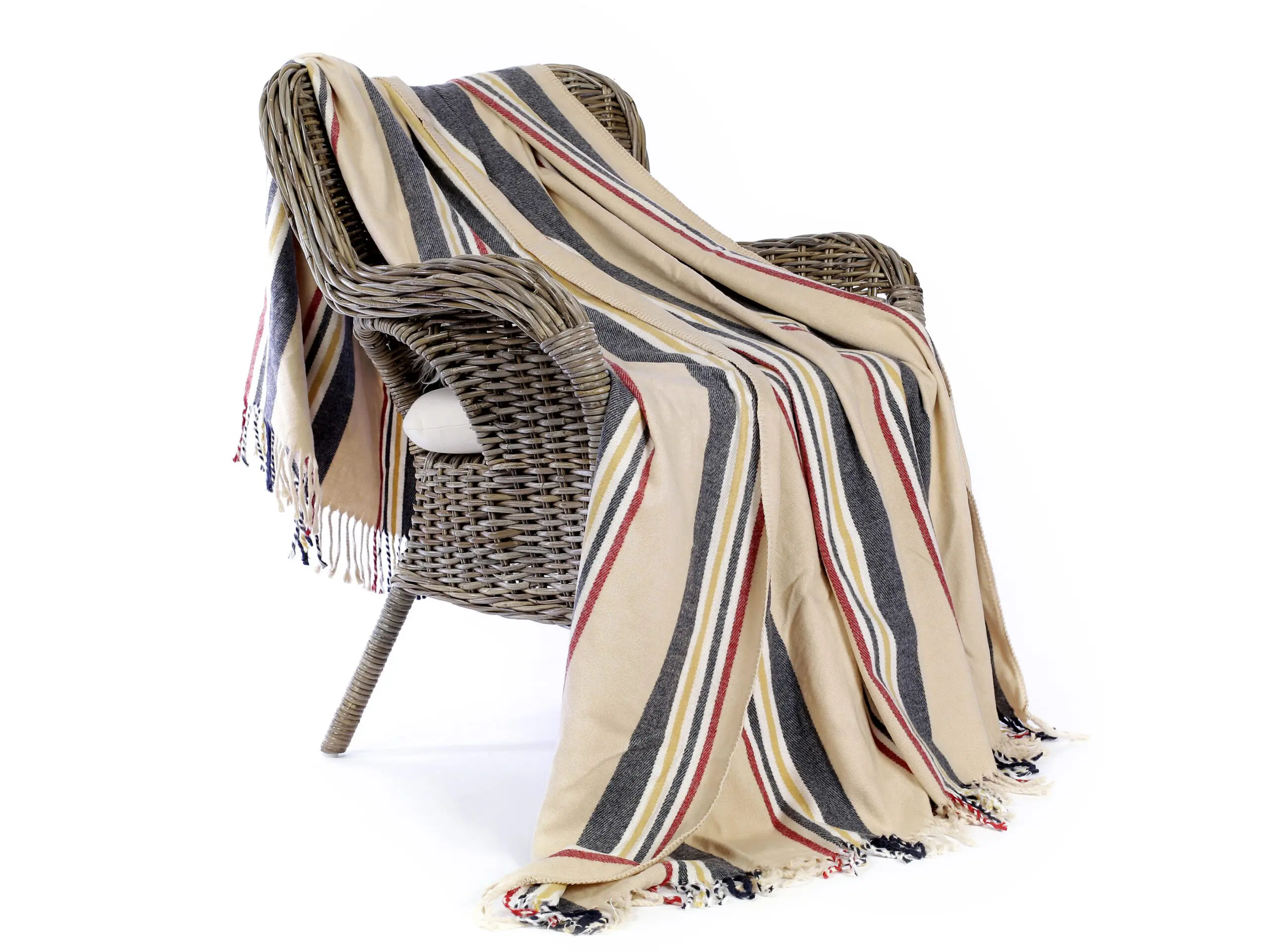 Akrylová deka Melisa smetanová proužky značky Škodák