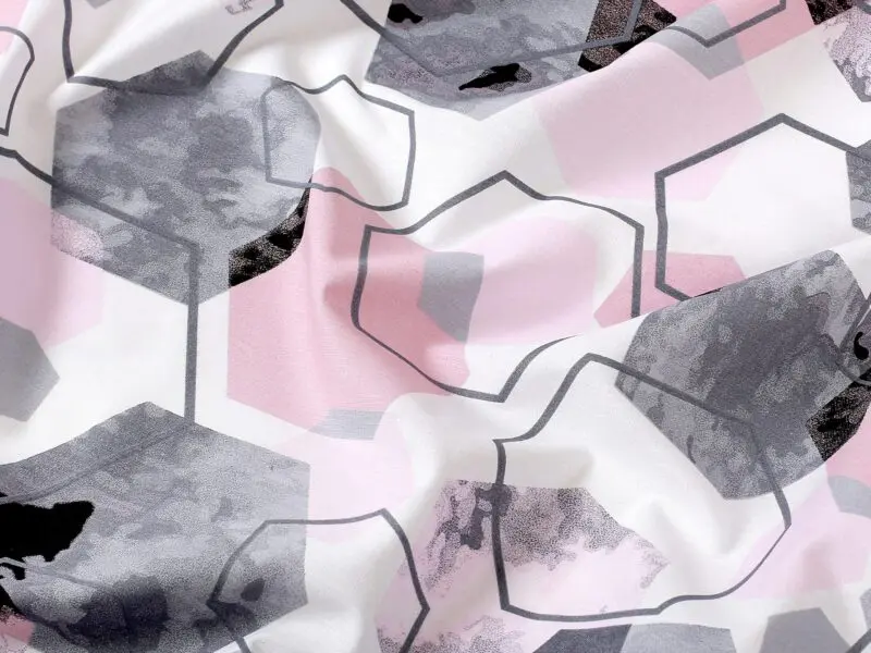 Bavlněné povlečení růžové hexagony značky Škodák