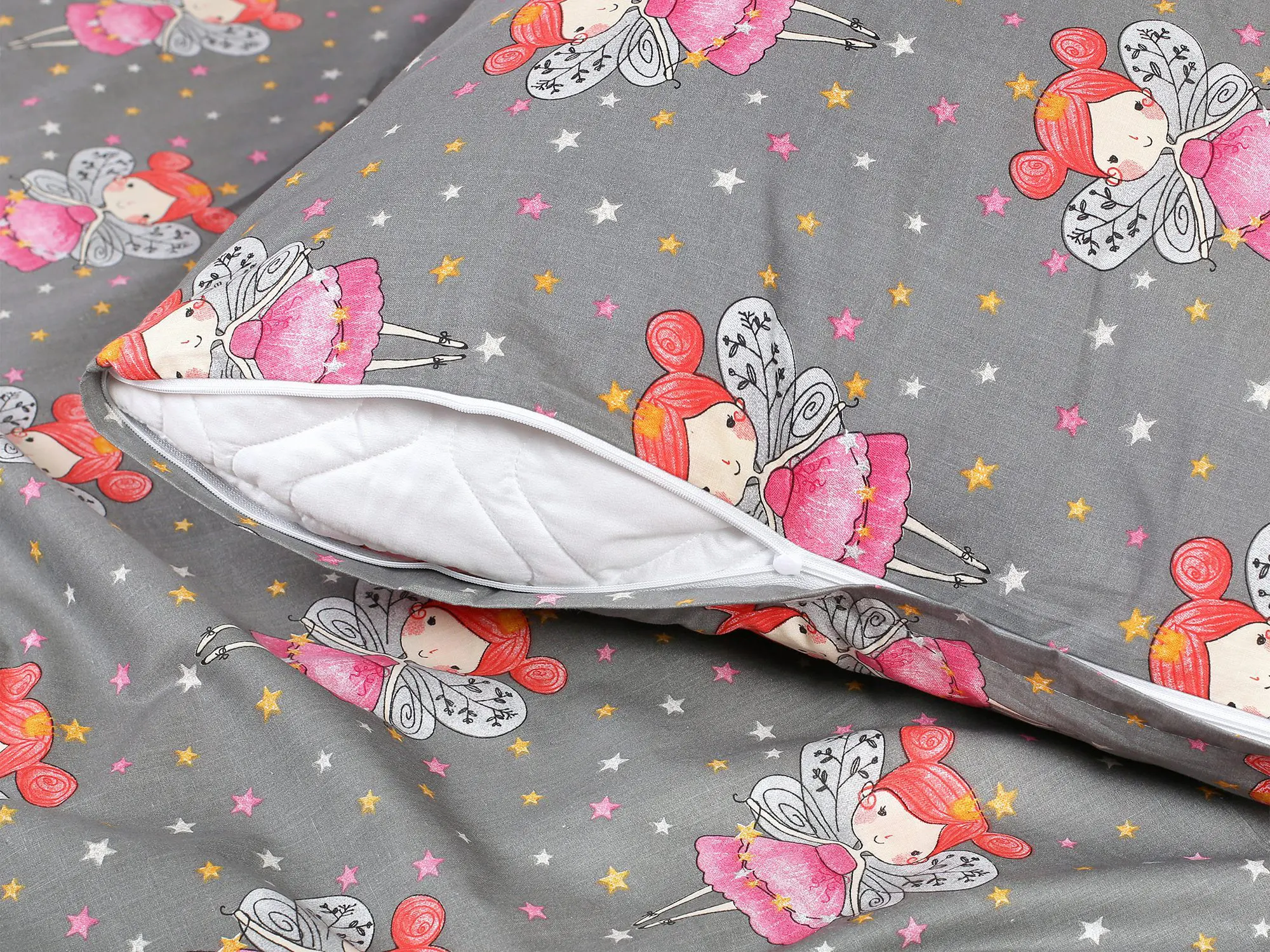Dětské bavlněné povlečení víly na šedé značky Škodák
