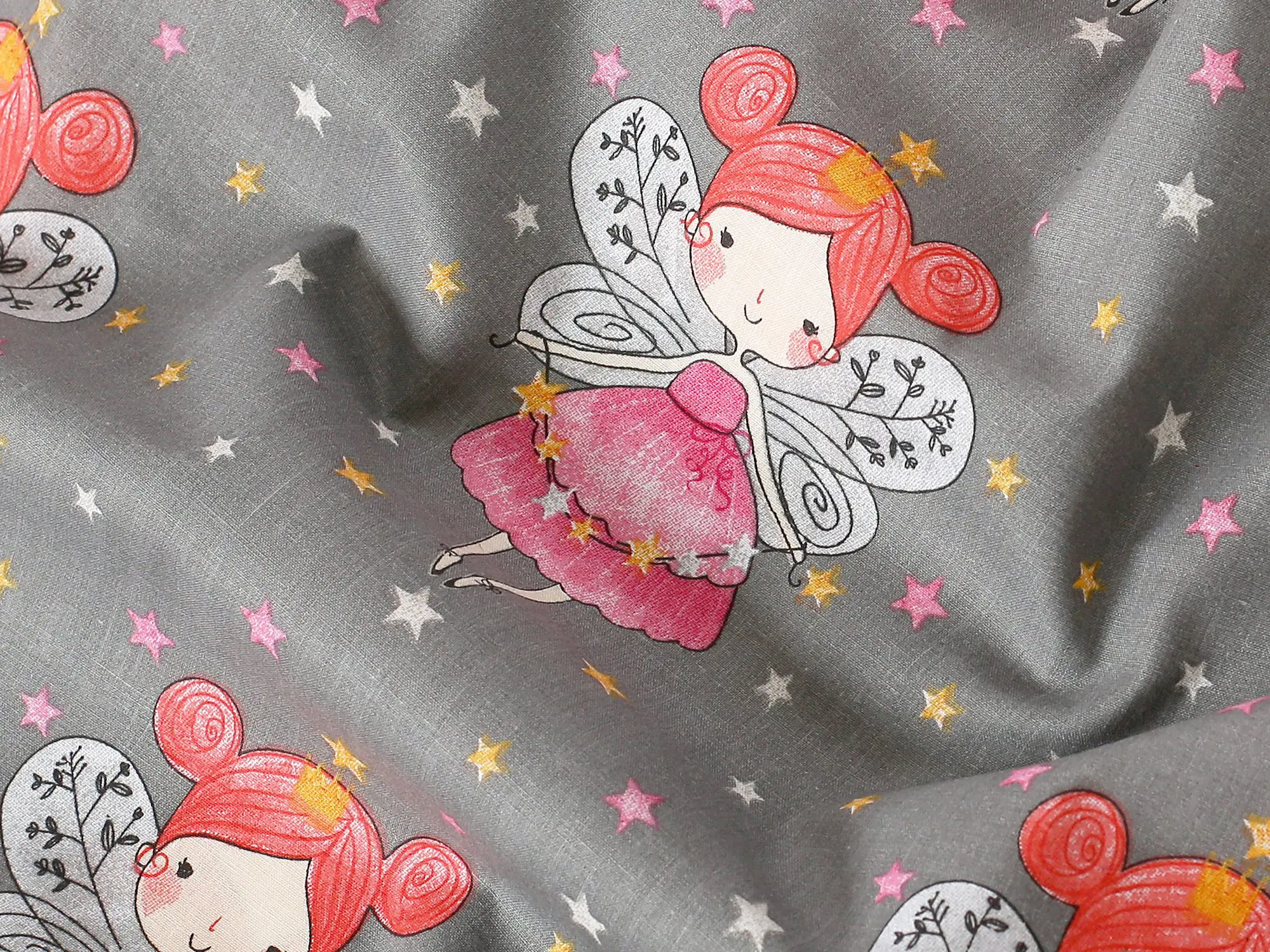 Dětské bavlněné povlečení víly na šedé značky Škodák