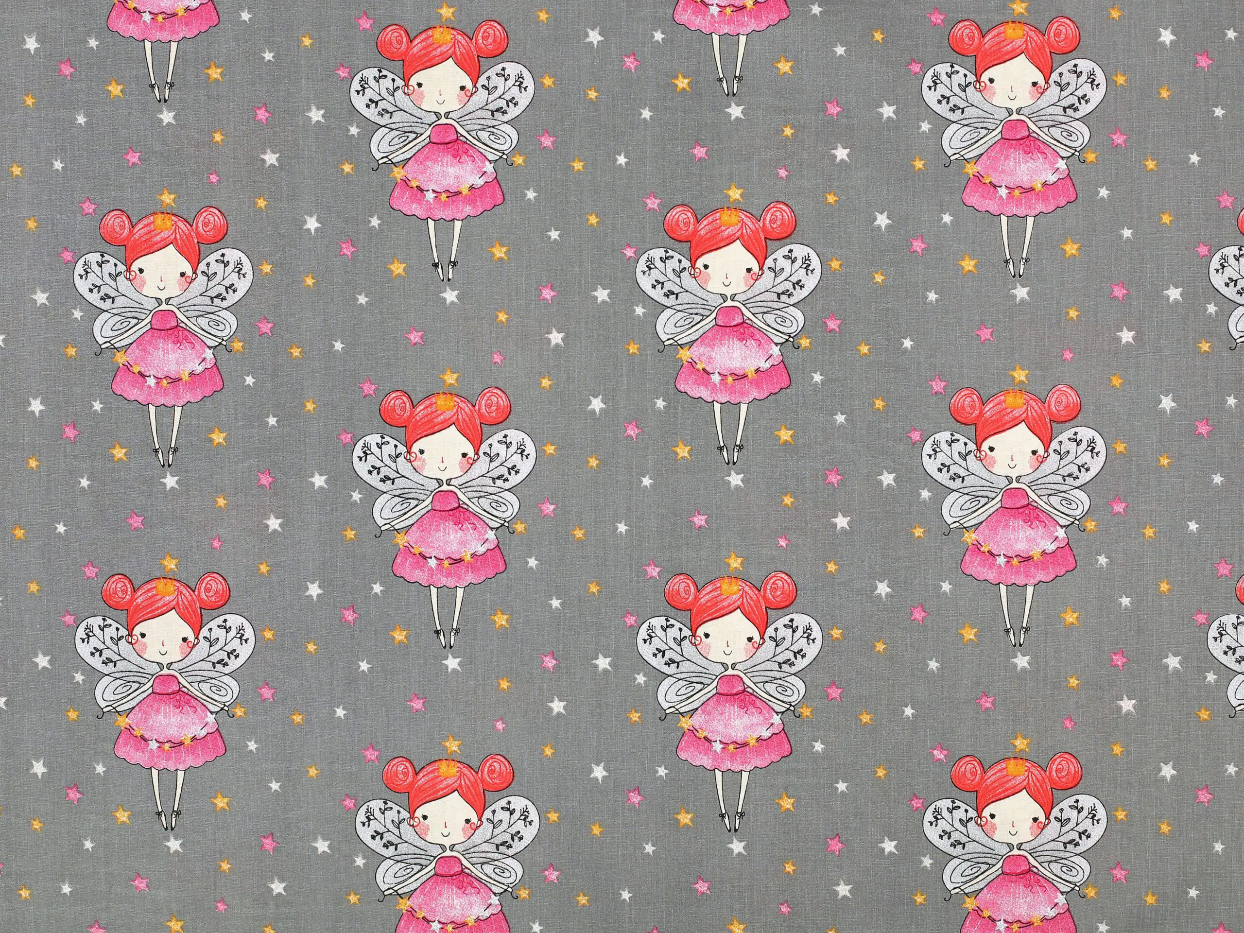 Dětské bavlněné povlečení víly na šedé značky Škodák