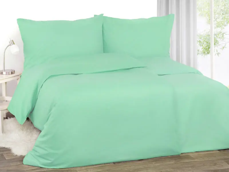 Hotelové povlečení Domestic mintové značky Škodák.