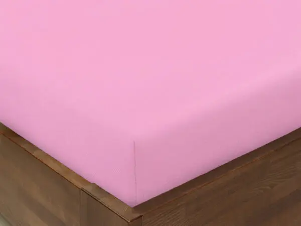 Hotelové napínací prostěradlo Solid růžové bavlněné značky Škodák