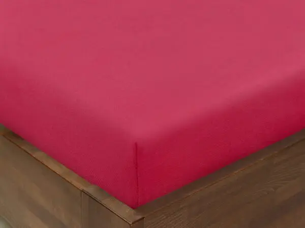 Hotelové napínací prostěradlo Solid malinové bavlněné značky Škodák
