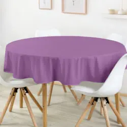 Bavlněný kulatý ubrus světle fialový značky Škodák.