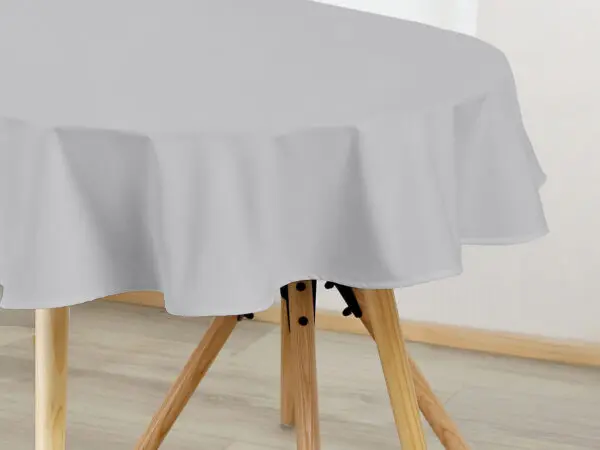 Oválný bavlněný ubrus světle šedý značky Škodák