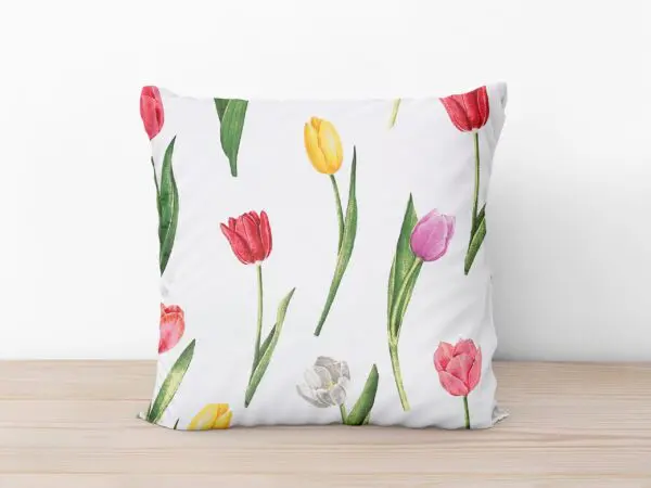 Bavlněný povlak na polštář tulipány značky Škodák