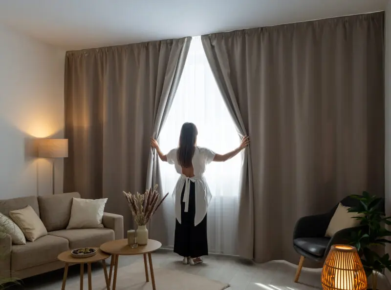 Zatemňovací závěs Blackout zelenošedý