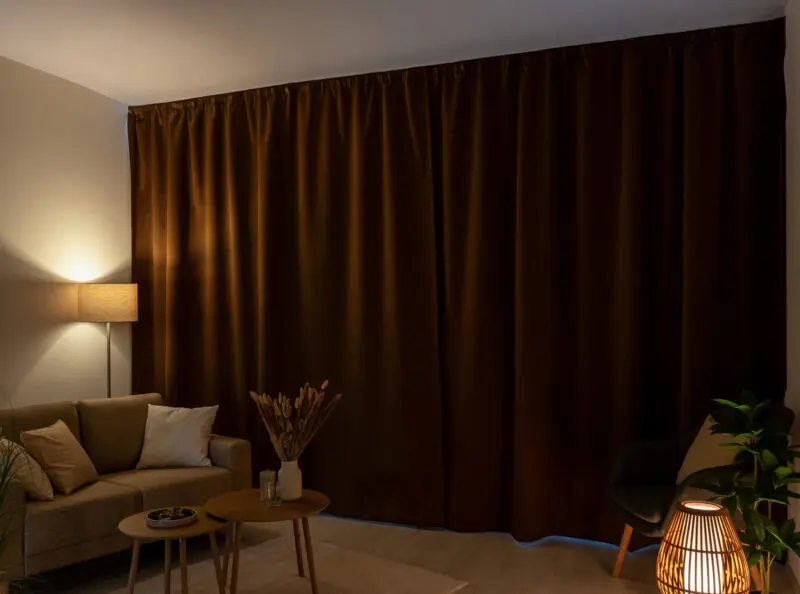 Zatemňovací závěs Blackout hnědý