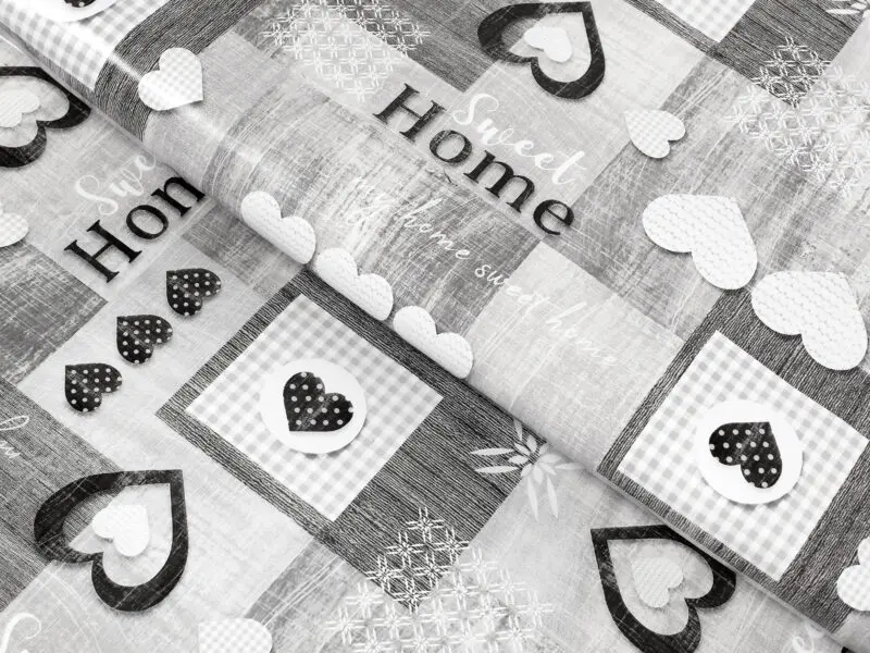 Hotelová PVC ubrusovina šedý patchwork značky Škodák
