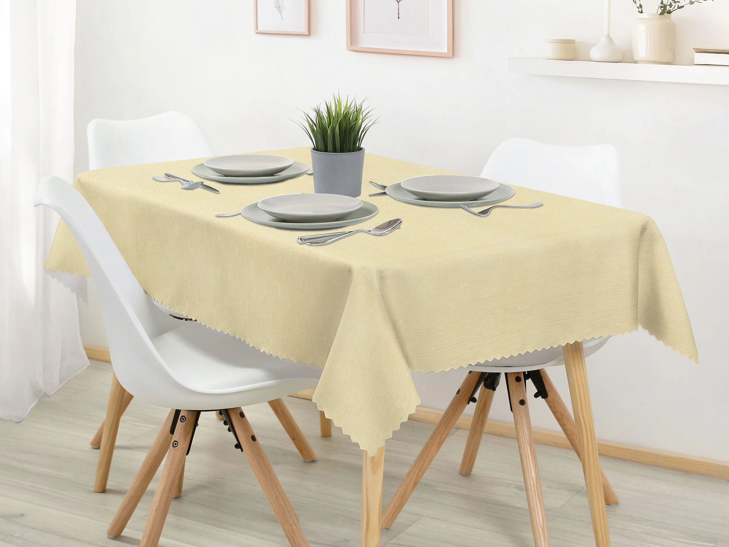 Hotelový teflonový ubrus Len žlutý značky Škodák