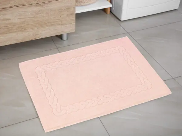 Koupelnová froté předložka 50x70 cm pudrová vzor Vánočka značky Škodák