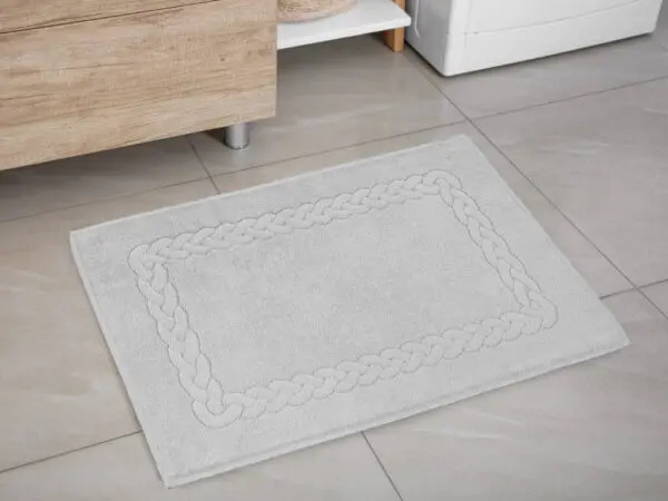 Koupelnová froté předložka 50x70 cm šedá vzor Vánočka značky Škodák