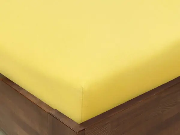 Dětské jersey napínací prostěradlo žluté do postýlky značky Škodák