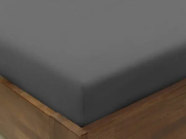 Bavlněné napínací prostěradlo kouřově šedé značky Škodák