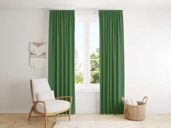 Dekorační závěs Loneta tmavě zelený značky Škodák