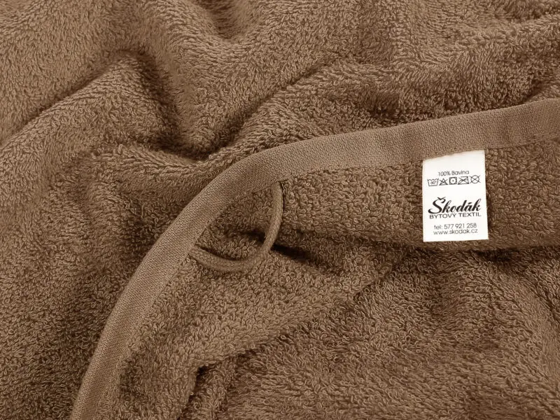 Hotelový froté ručník / osuška hnědá značky Škodák