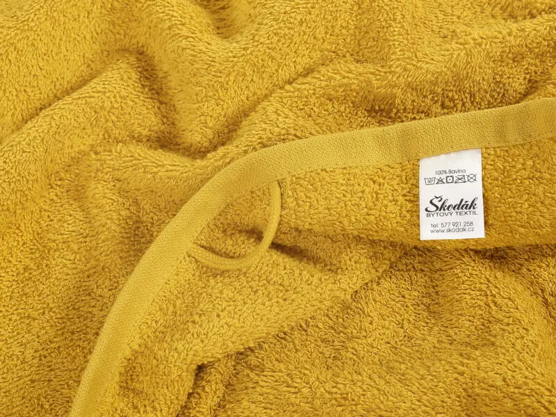 Hotelový froté ručník / osuška hořčicová značky Škodák
