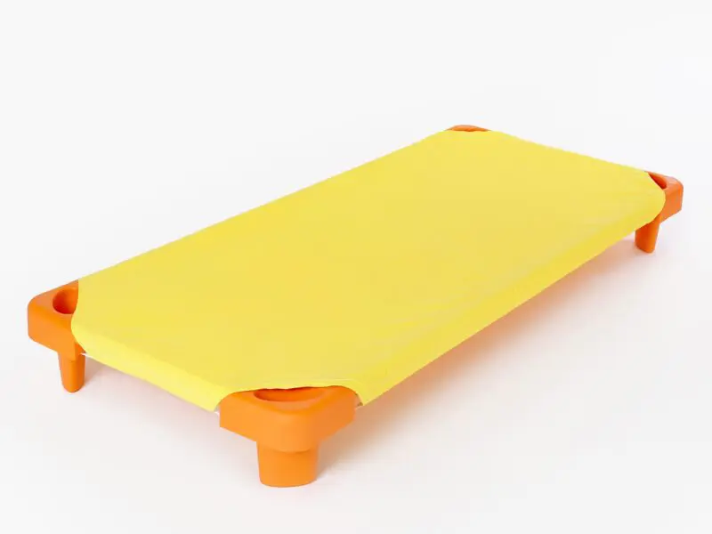 Bavlněné napínací prostěradlo na lehátko žluté značky Škodák