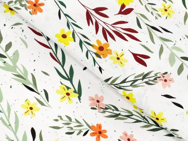 Bavlna metráž malované kvítí značky Škodák