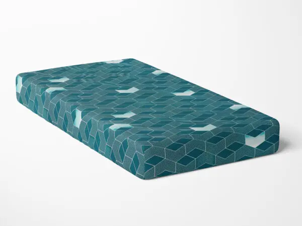 Bavlněné napínací prostěradlo 3D čtverce značky Škodák