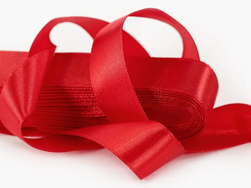 Stuha taftová - červená - Image 10